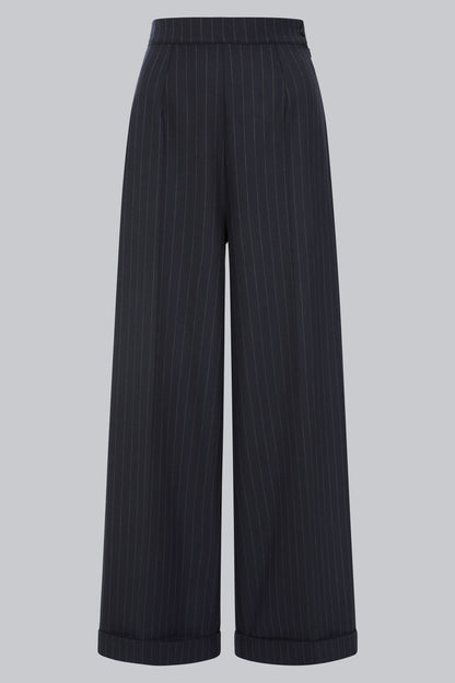 Gerilynn Navy Pinstripe Trousers