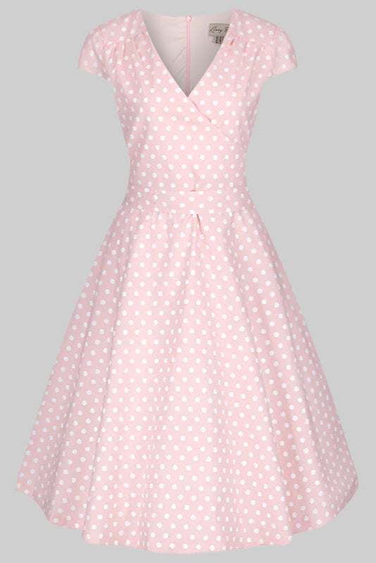 Dawn Rose Pink Polka Dot Dress