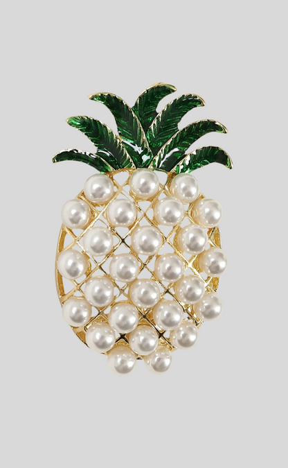 Pearly Pineapple Brooch