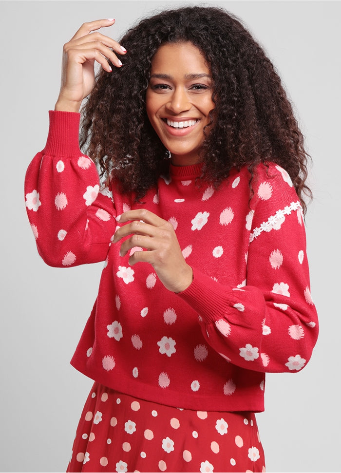 Teesa Polka Floral Jumper