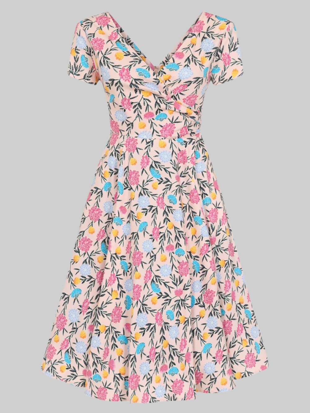 Maria Floral Whimsy Swing Dress