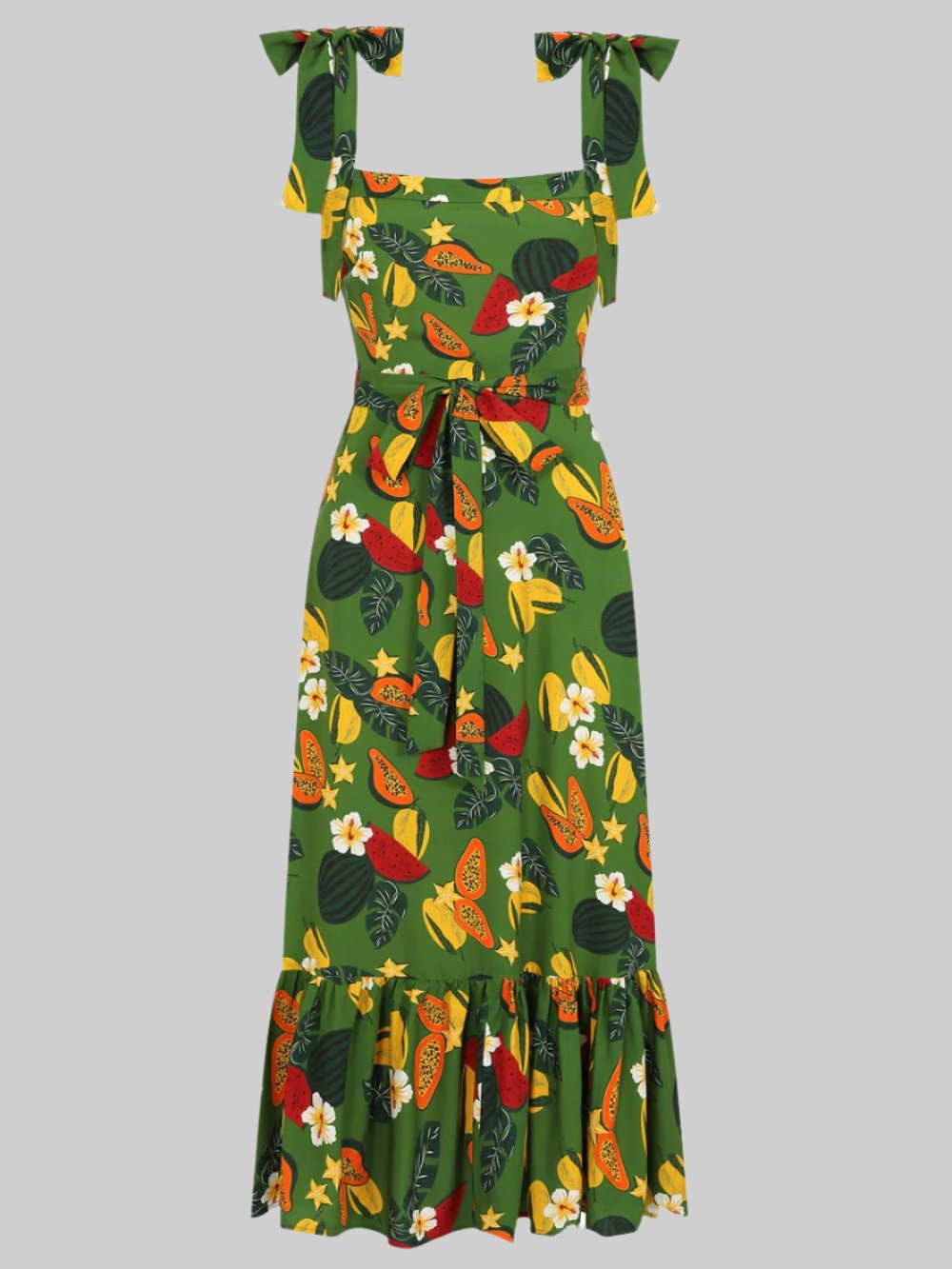 Katrina Fruit Jungle Midi Dress