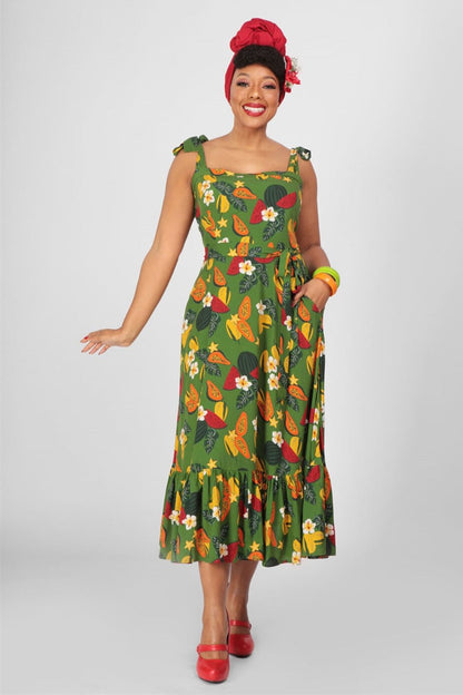 Katrina Fruit Jungle Midi Dress