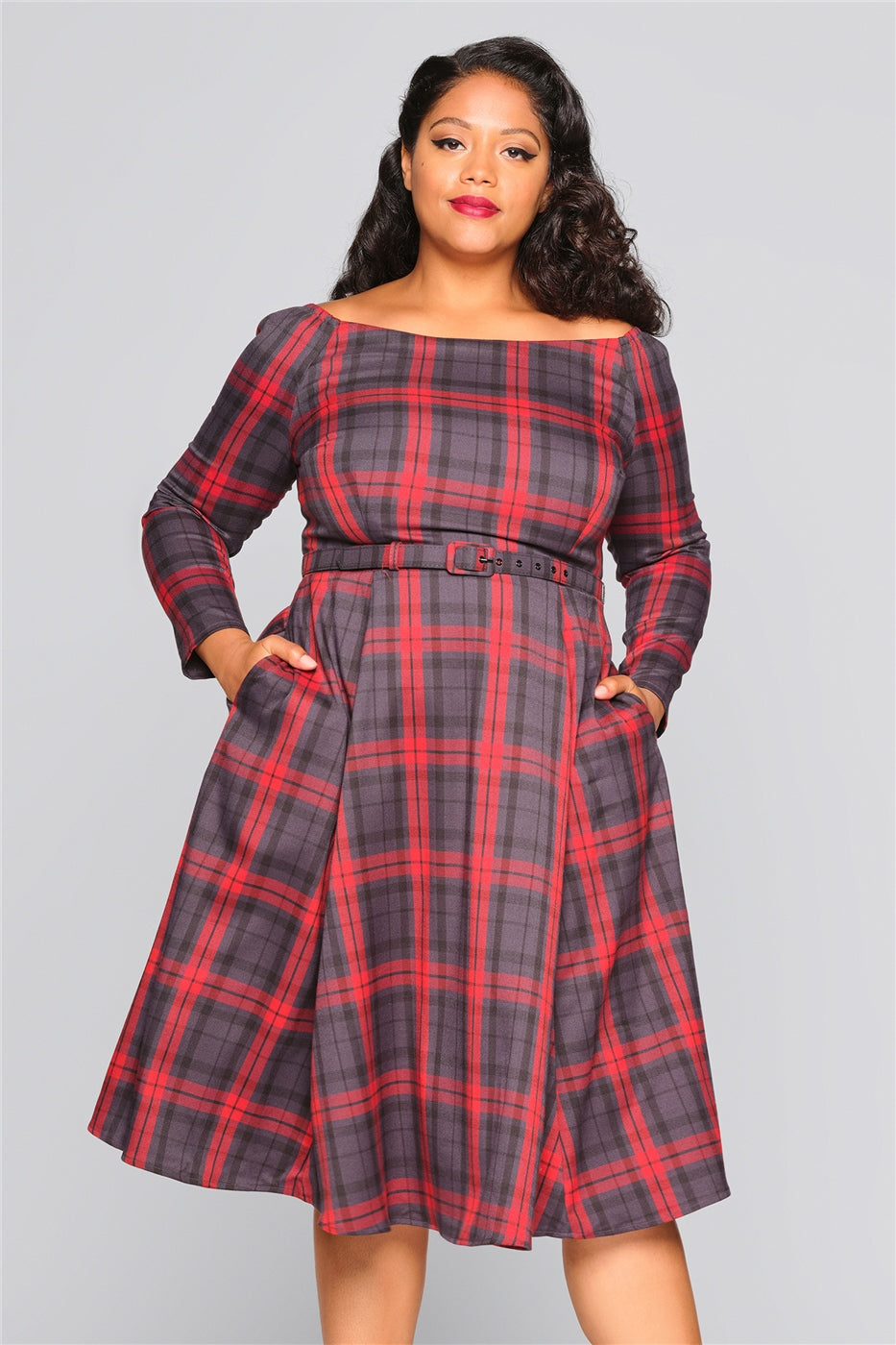 Meg Smoky Check Swing Dress