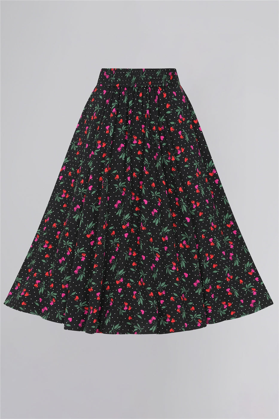 Megan Sweetheart Cherry Swing Skirt