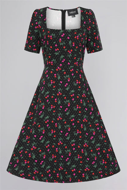 Tilda Sweetheart Cherry Swing Dress