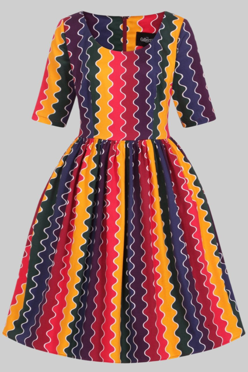 Amber-Lea Rainbow Wave Swing Dress