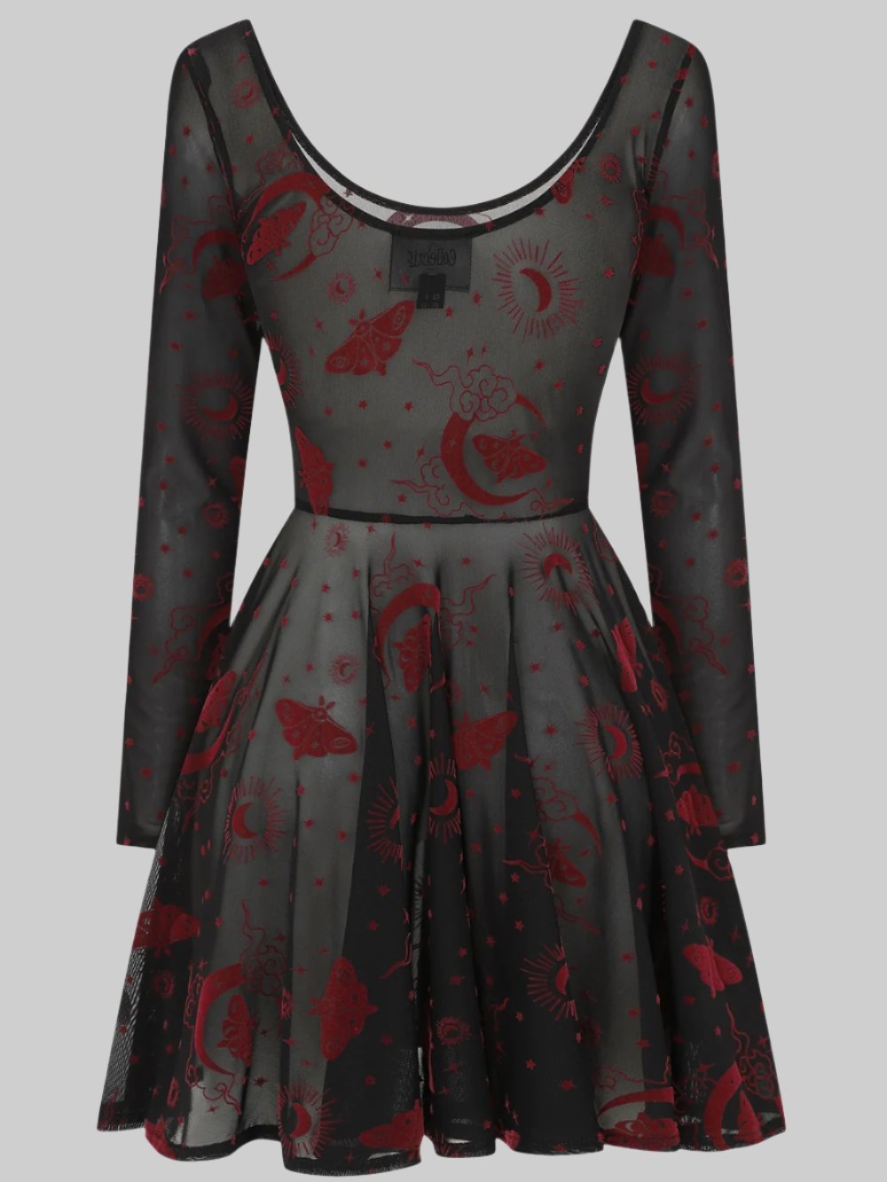 Elena Moth Moonlight Mesh Skater Dress