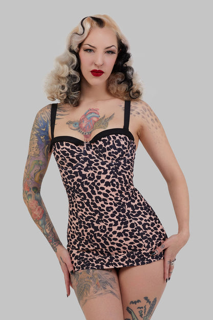 Leopard Print Wired Swimsuit