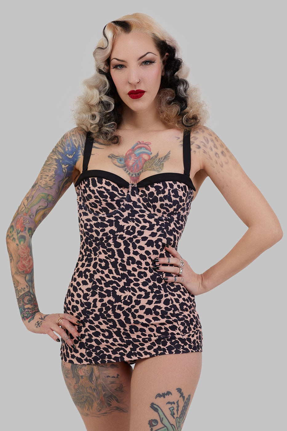 Leopard Print Wired Swimsuit