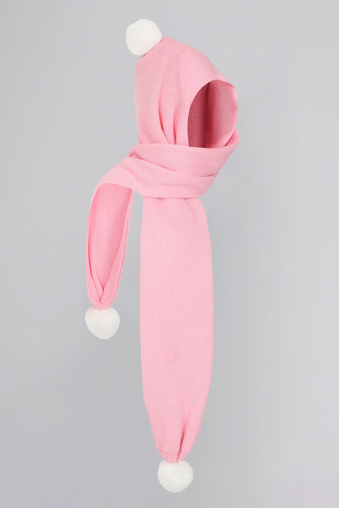 Alla Hooded Pink Scarf