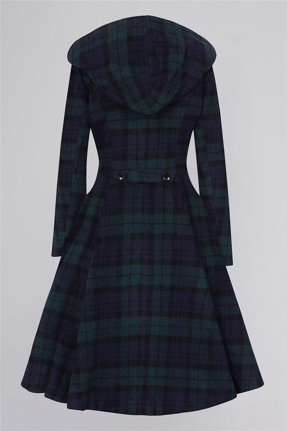 Heather Blackwatch Check Swing Coat