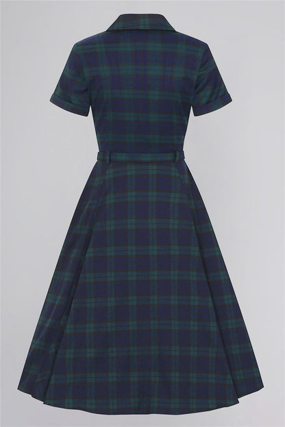 Caterina Blackwatch Check Swing Dress