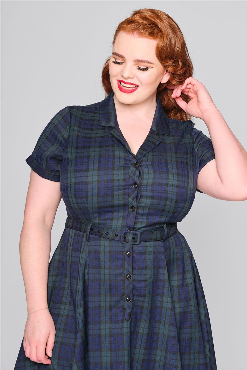 Caterina Blackwatch Check Swing Dress