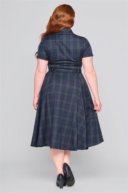 Caterina Blackwatch Check Swing Dress