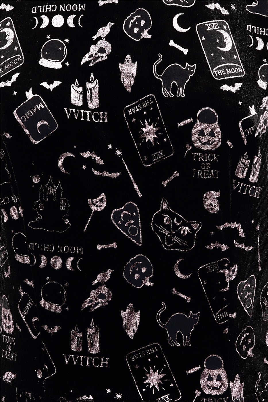 Peta Spooky Velvet Swing Dress