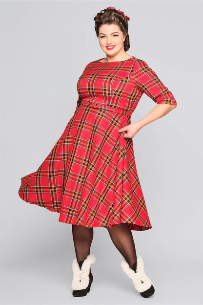 Suzanne Berry Check Swing Dress