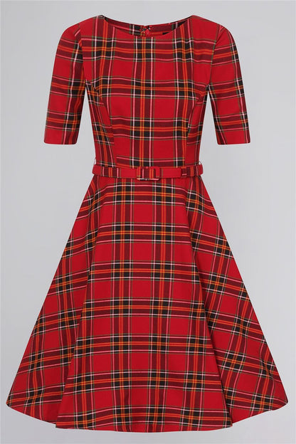 Suzanne Berry Check Swing Dress