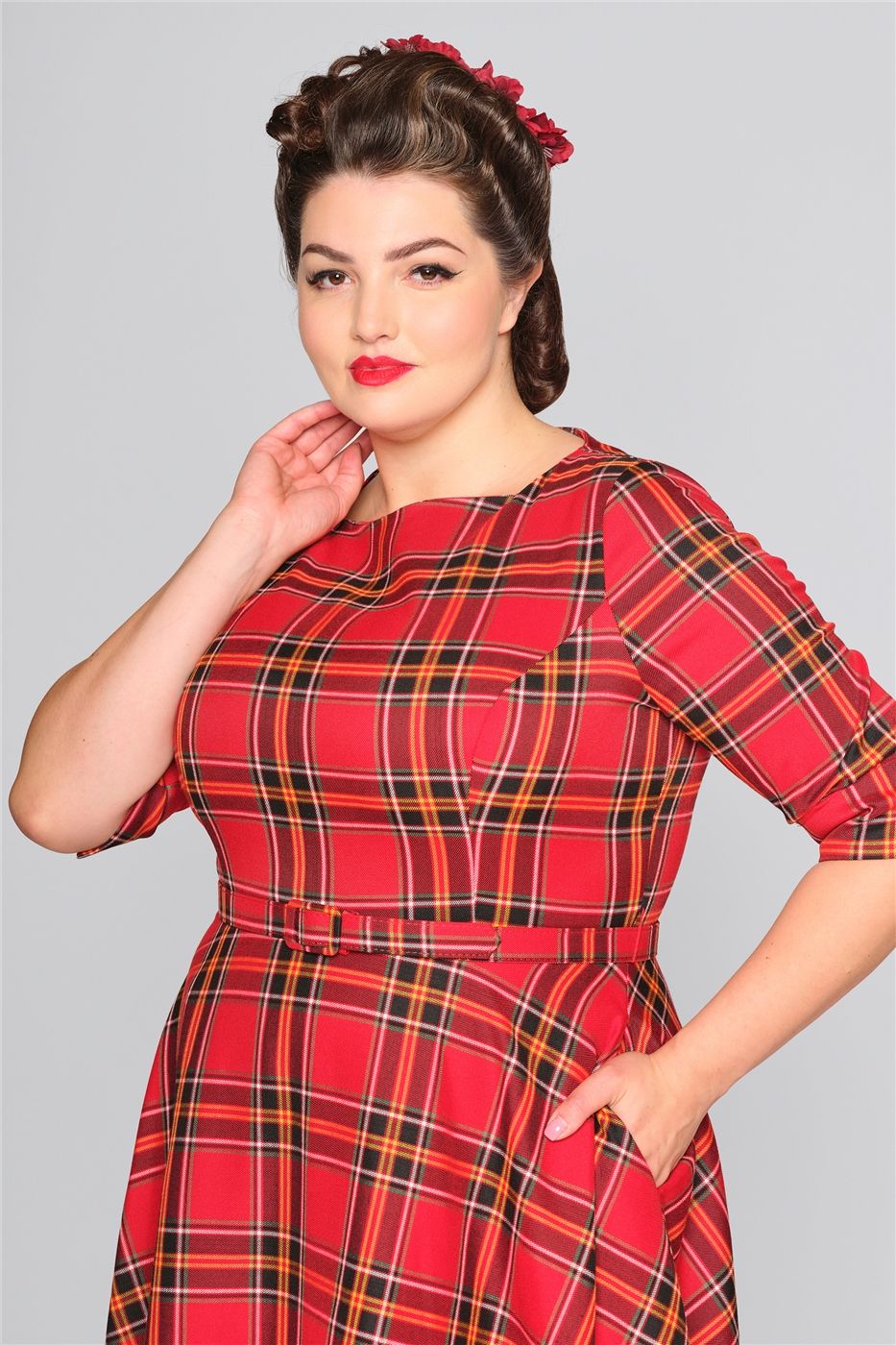 Suzanne Berry Check Swing Dress