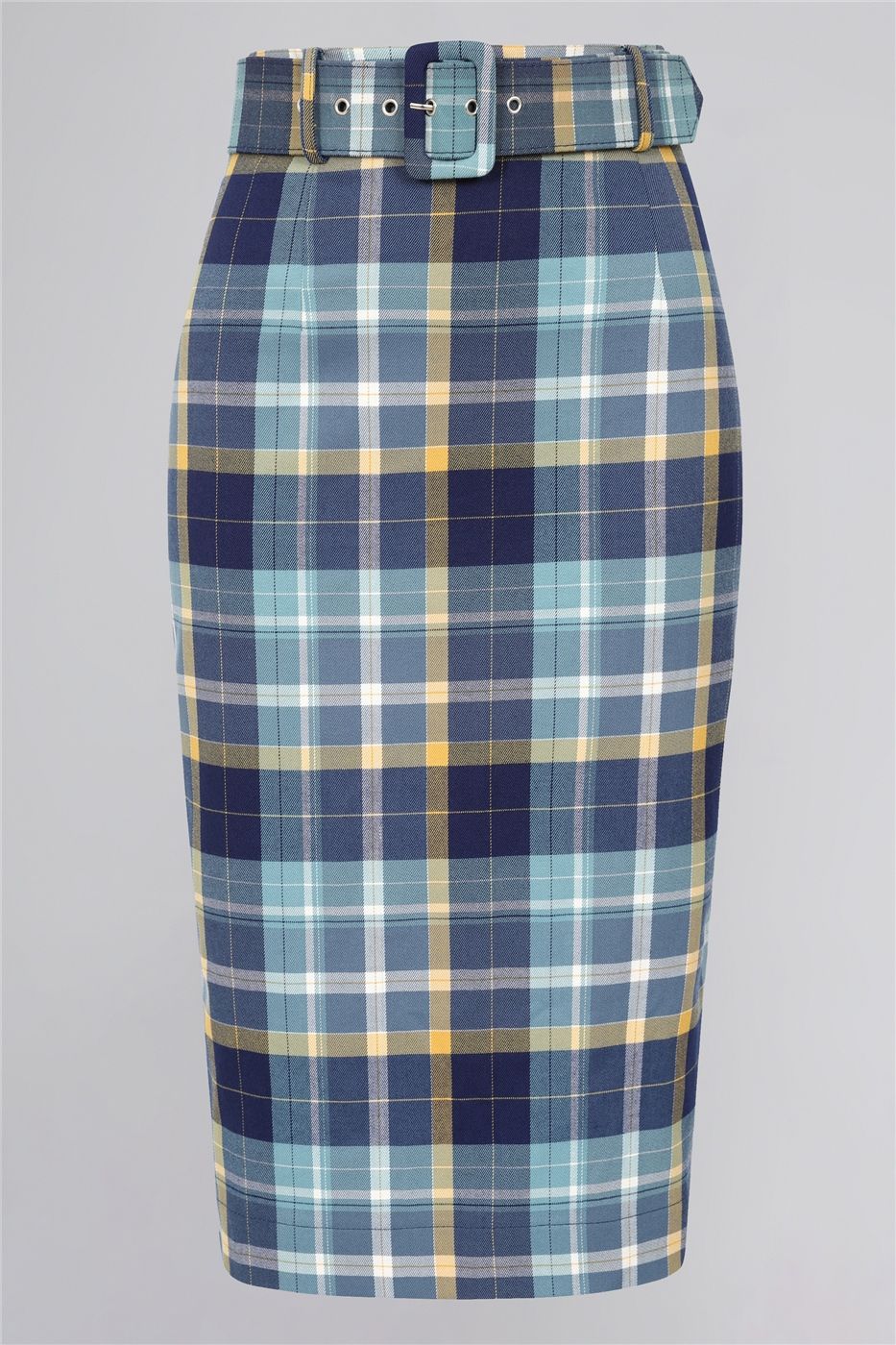 Juanita Moonlight Check Pencil Skirt