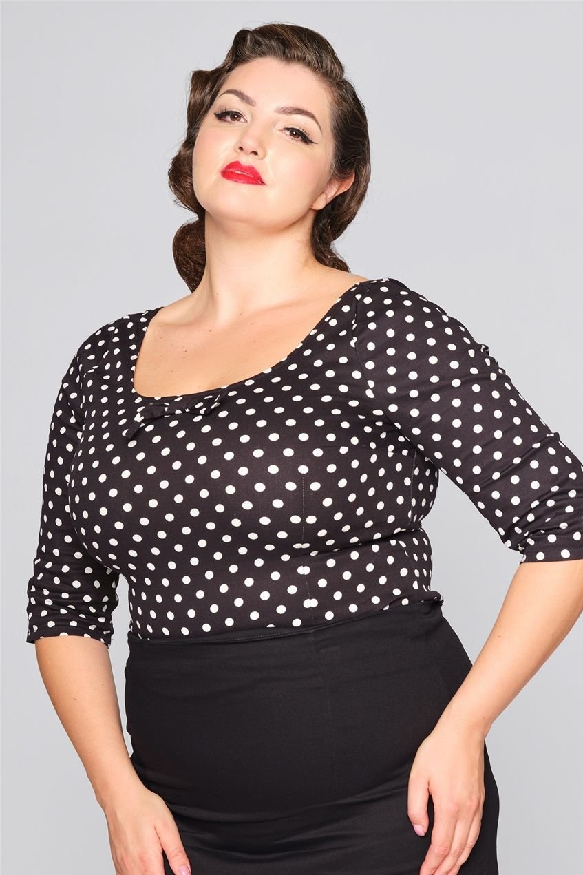 Suzy Polka Dot Print Top