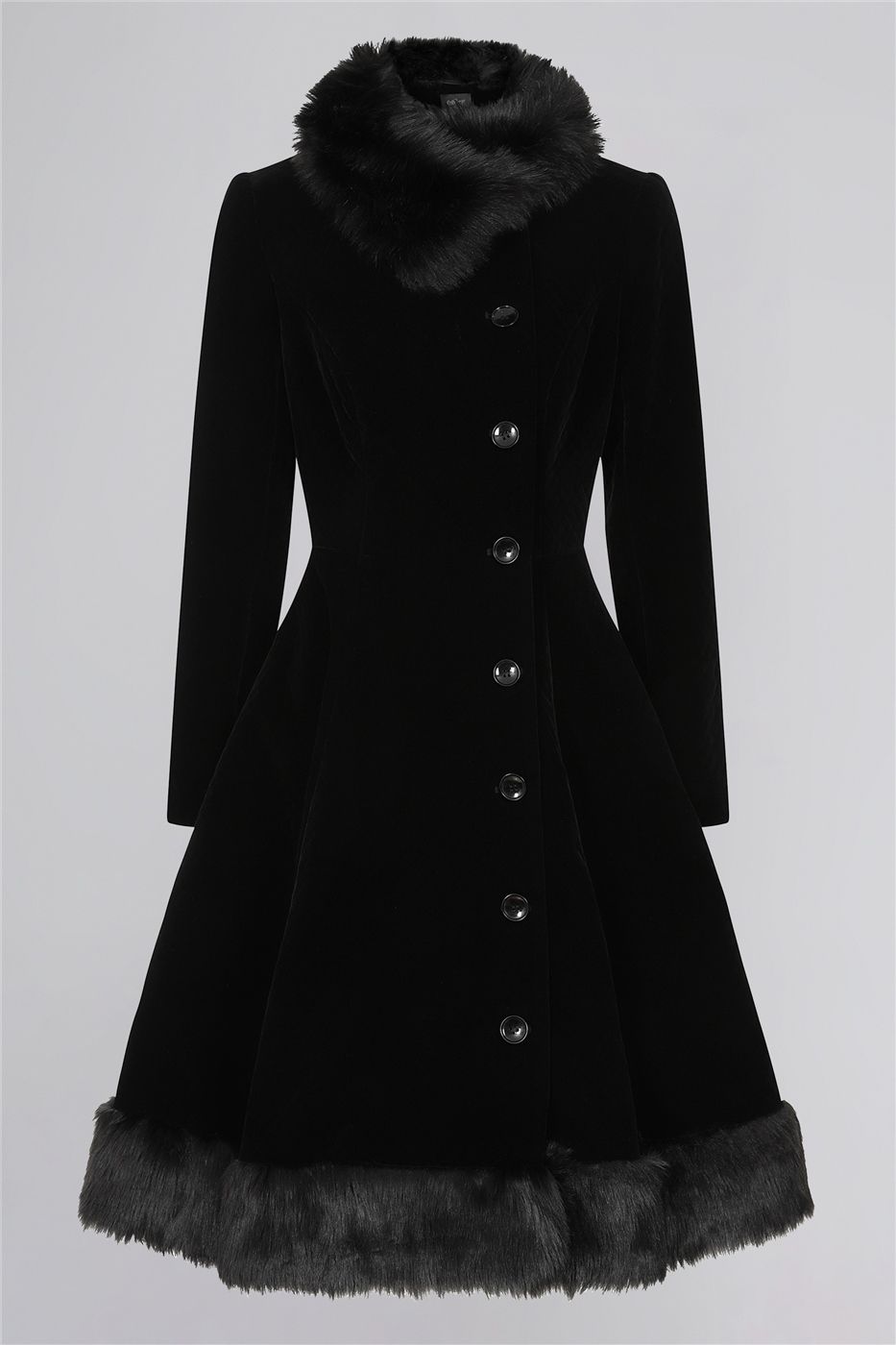 Nuit Quilted Velvet Swing Coat