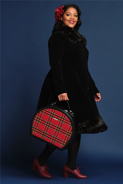 Nuit Quilted Velvet Swing Coat