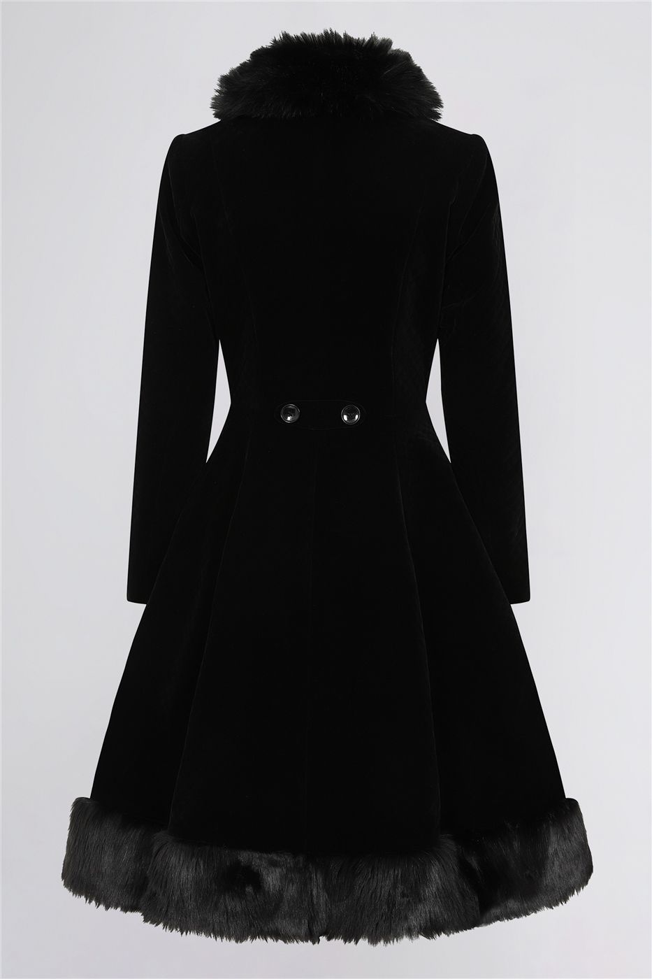 Nuit Quilted Velvet Swing Coat