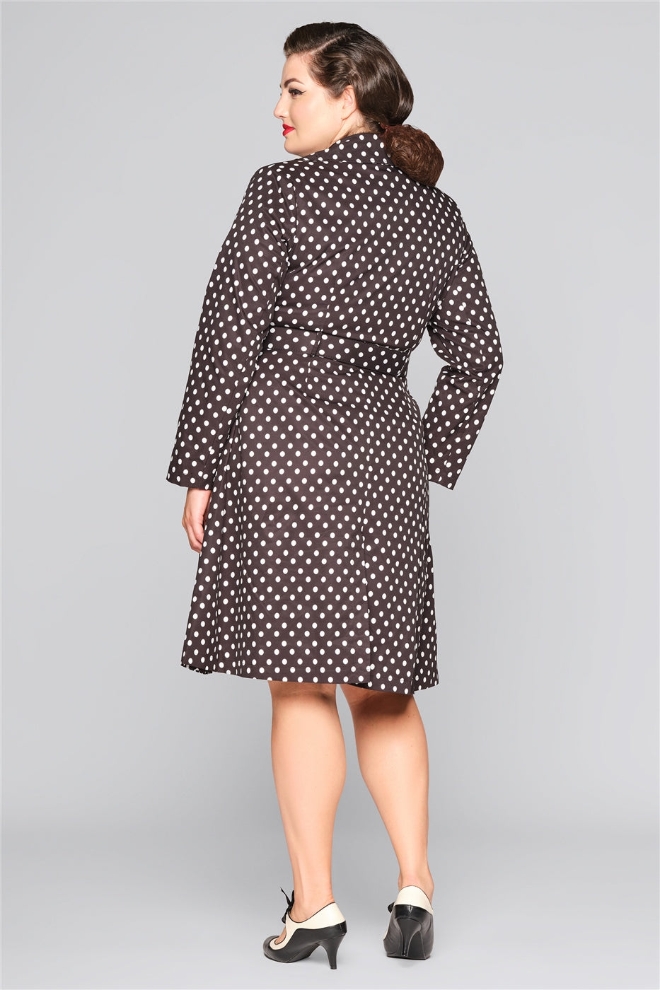 Jolianna Polka Trench Coat