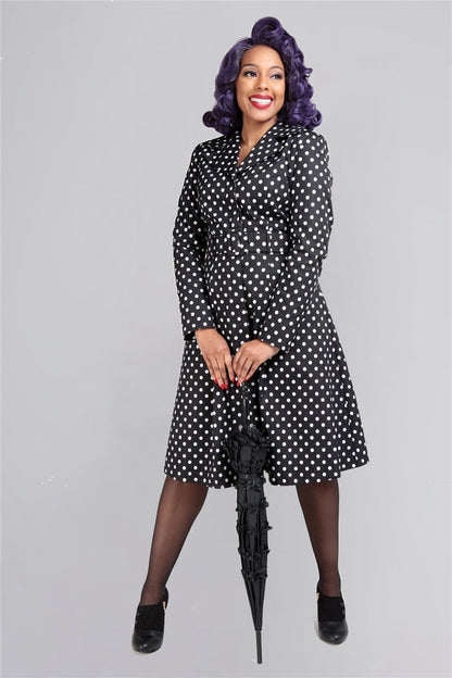 Jolianna Polka Trench Coat