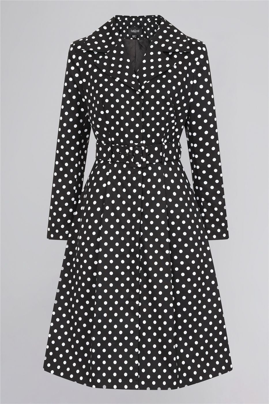 Jolianna Polka Trench Coat