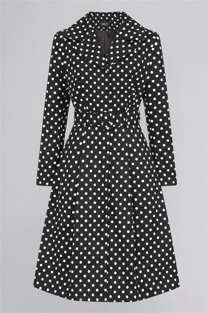 Jolianna Polka Trench Coat