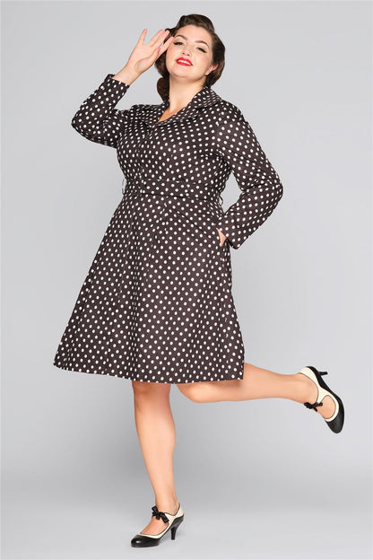 Jolianna Polka Trench Coat