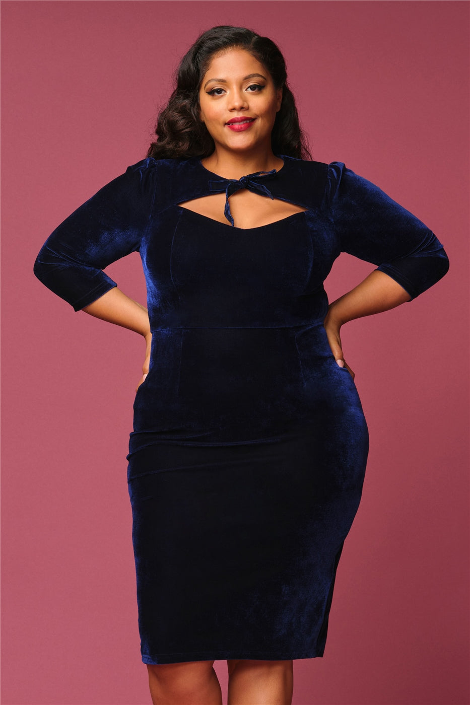 Ancilla Velvet Pencil Dress