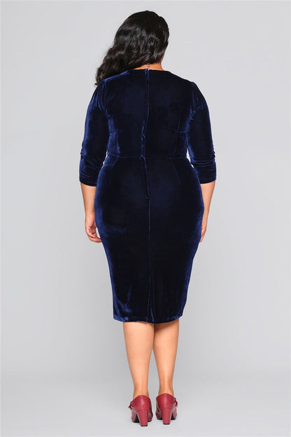 Ancilla Velvet Pencil Dress