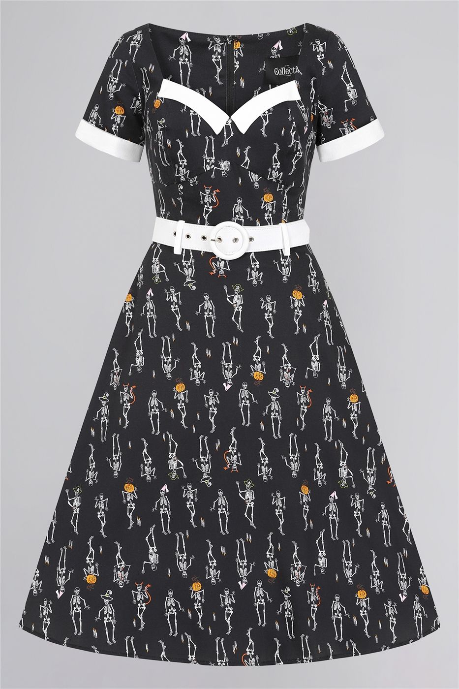 Roberta Skeleton Boo-Gie Swing Dress