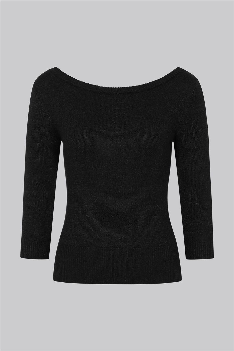 Bardot Glitter Boat Neck Jumper