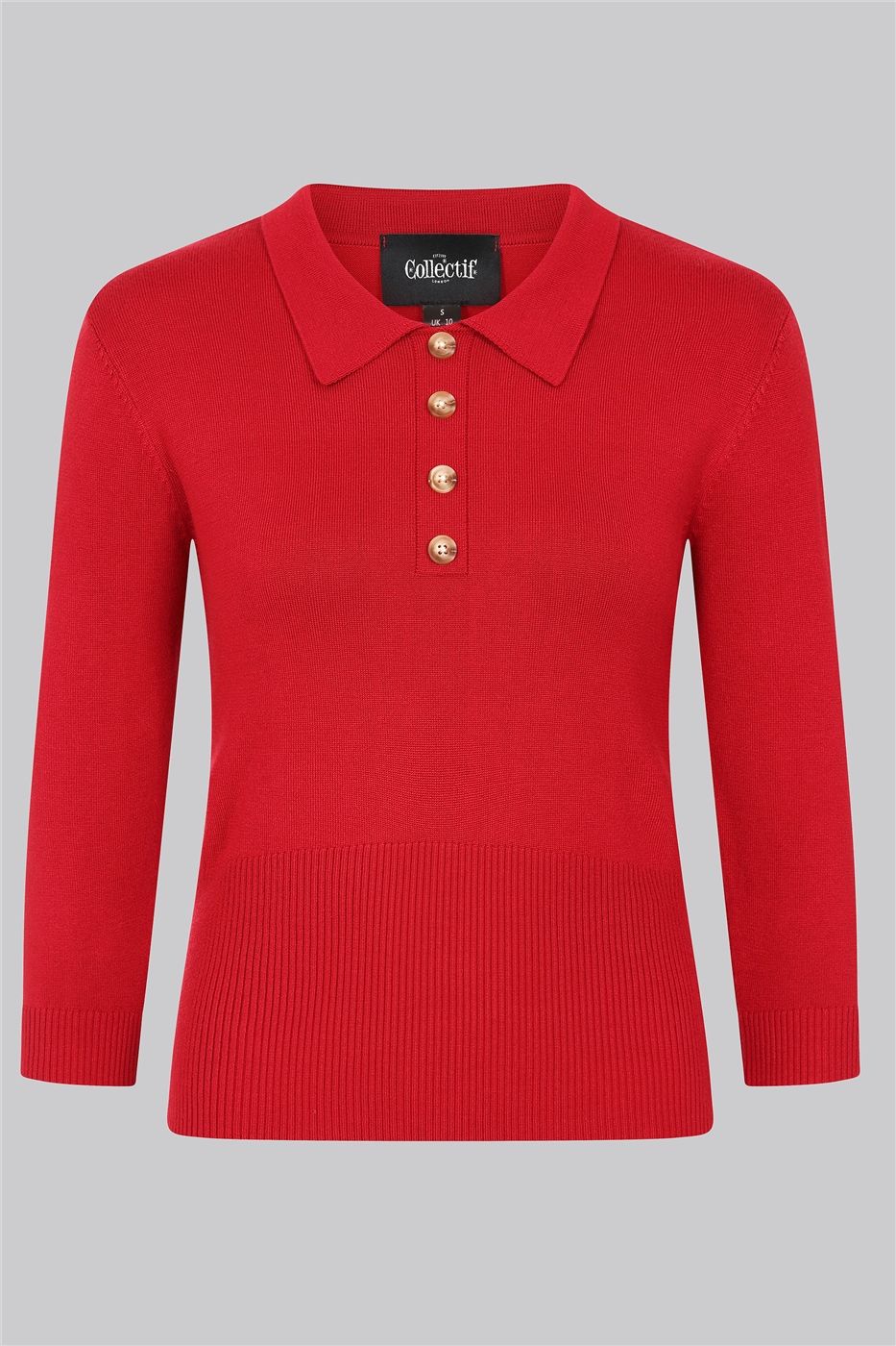 Maya Red Polo Top