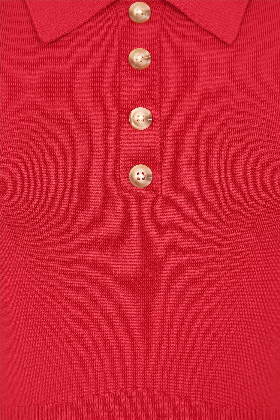 Maya Red Polo Top