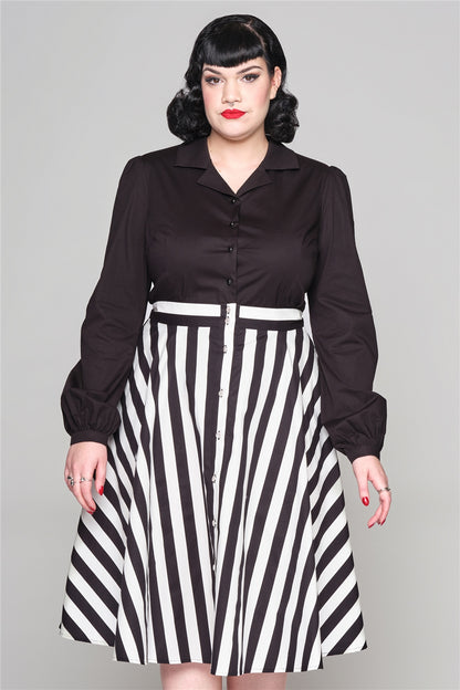 Megan Striped Swing Skirt