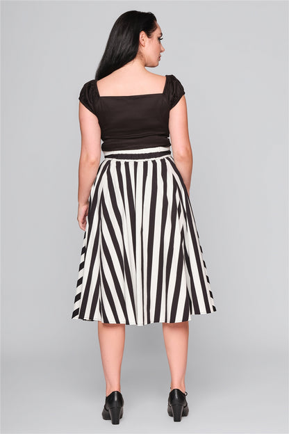 Megan Striped Swing Skirt