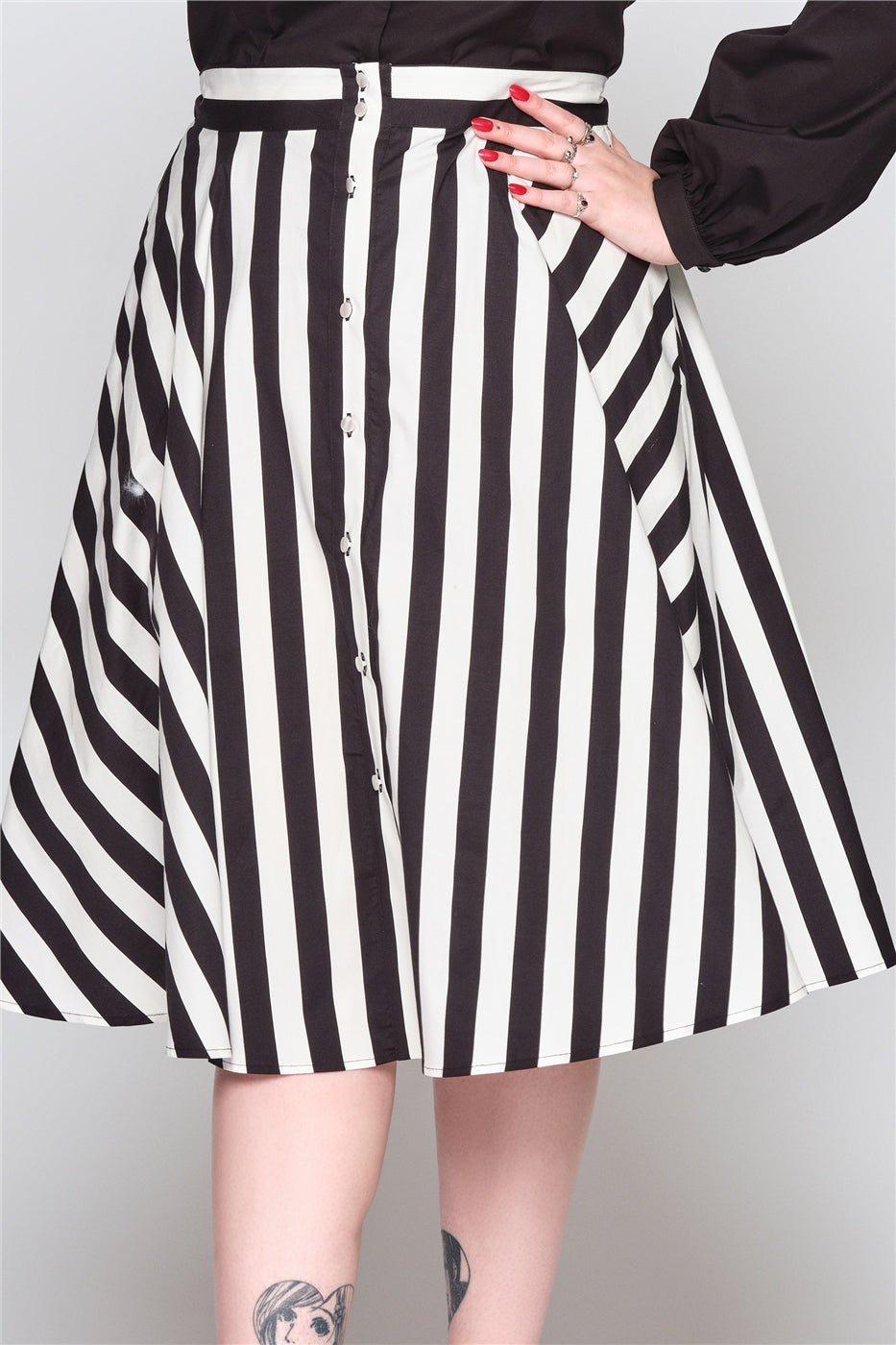 Megan Striped Swing Skirt