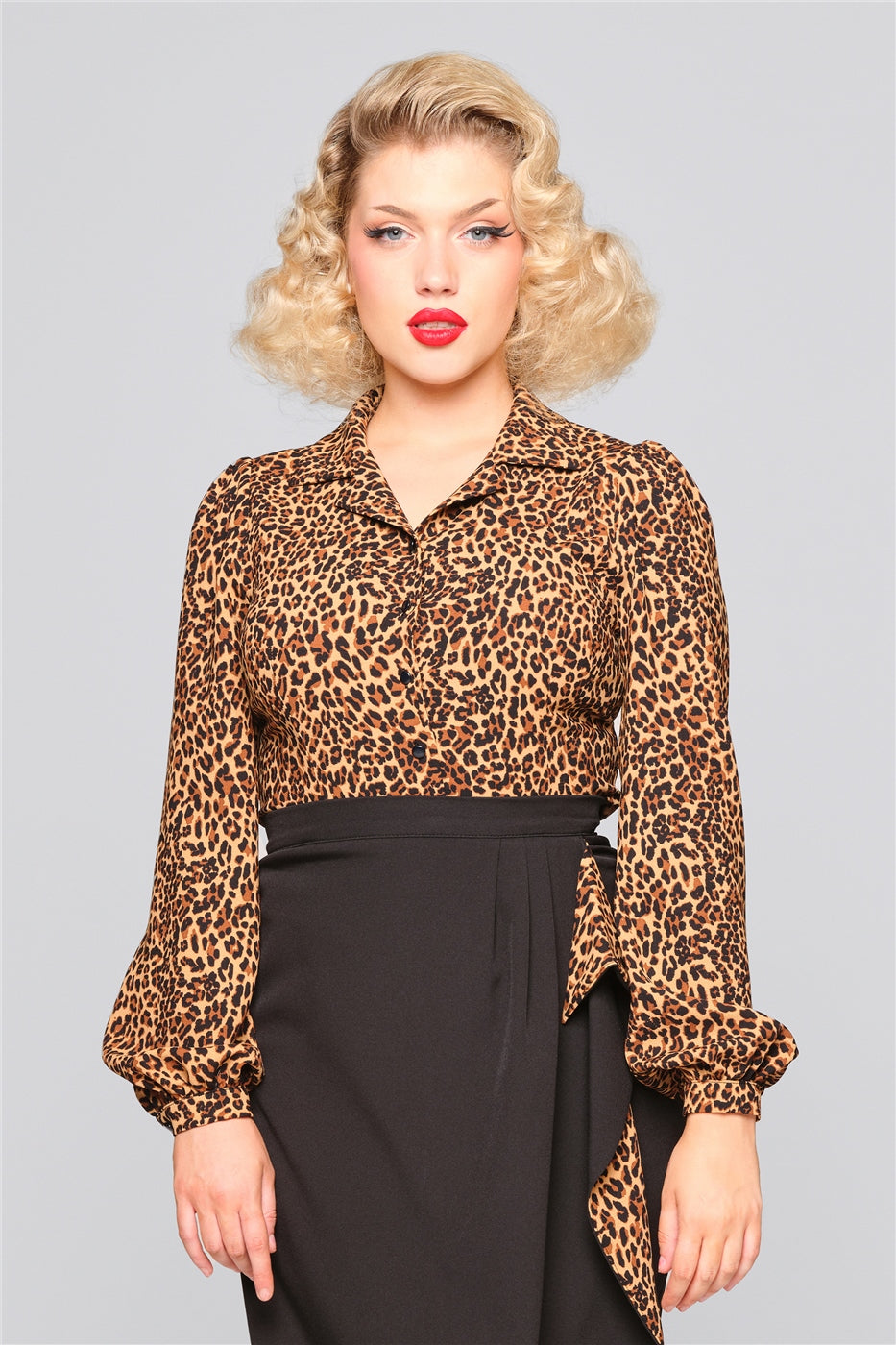 Jerry Leopard Print Blouse