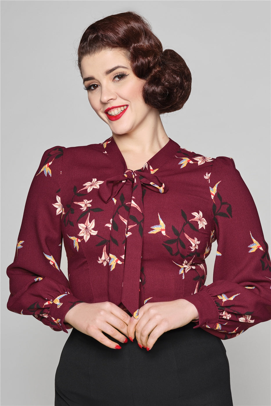 Luiza Lilies And Birds Blouse