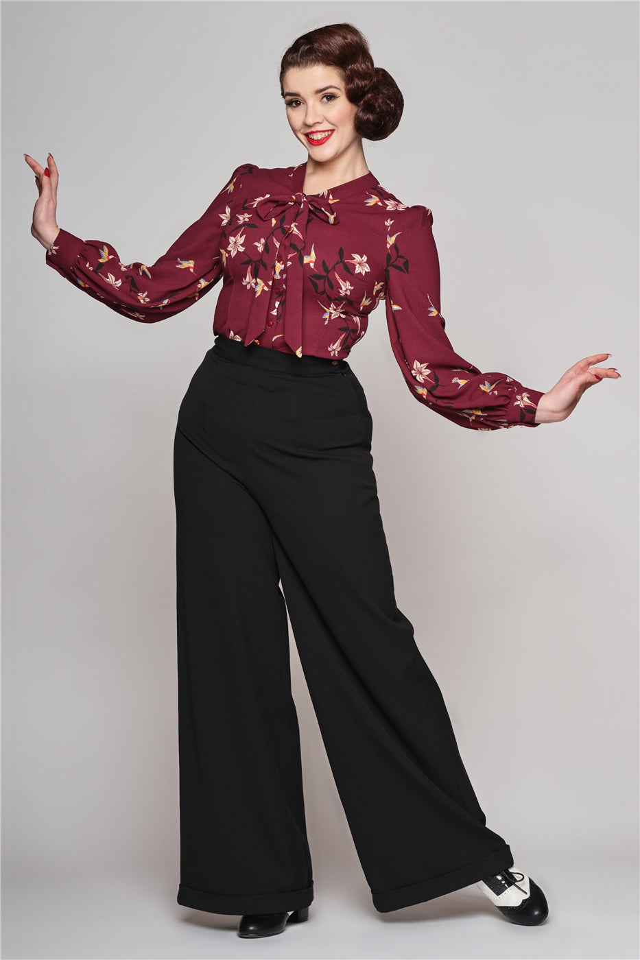 Luiza Lilies And Birds Blouse