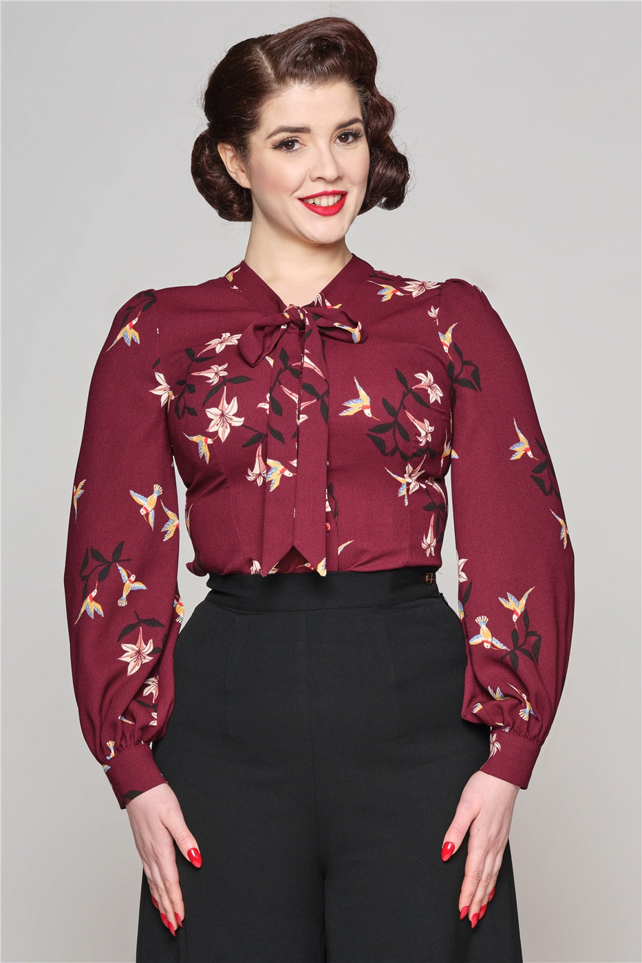 Luiza Lilies And Birds Blouse