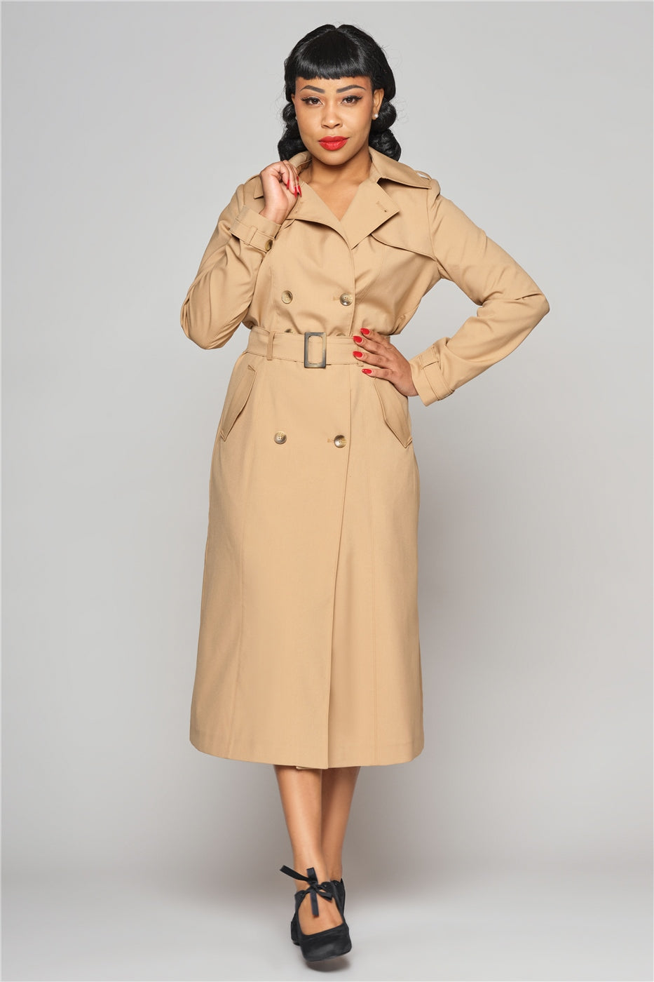 Kathie 40s Trench Coat