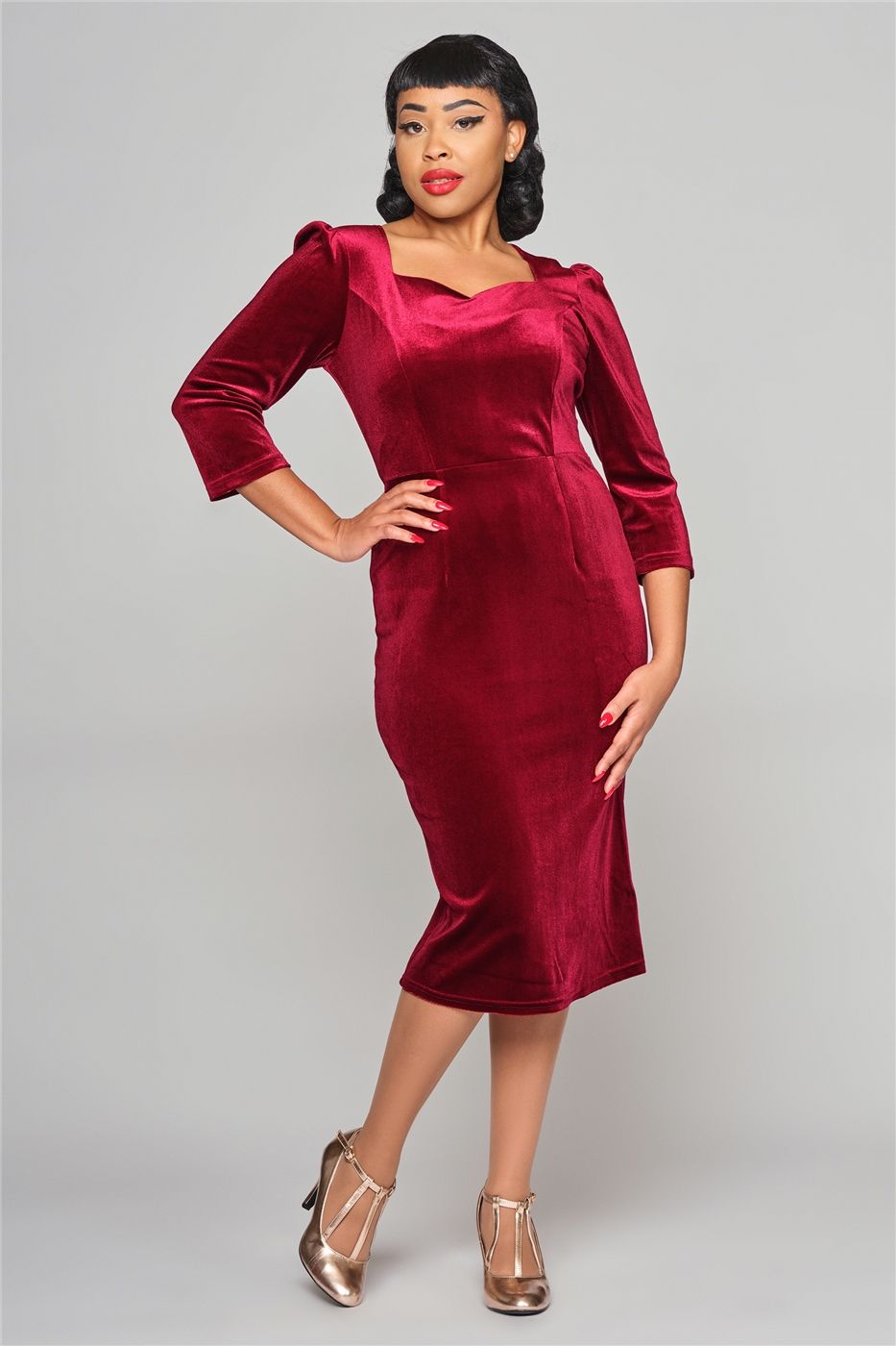 Vanessa Velvet Pencil Dress