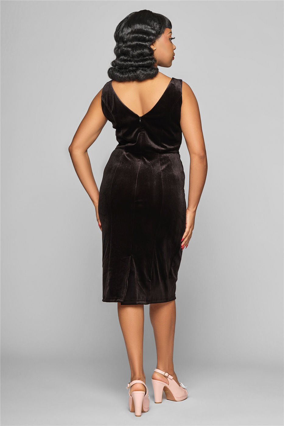 Hepburn Velvet Pencil Dress