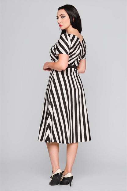 Valeria Striped Flared Dress